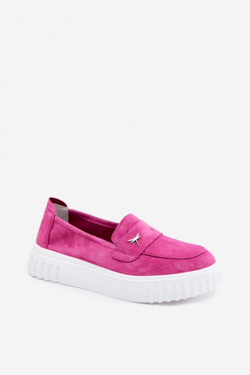 Scarpe slip-on in ecopelle scamosciata da donna con piattaforma Vinceza 93218 in rosa