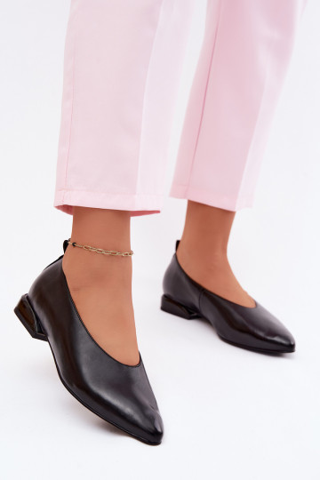 Ballerine con tacchi larghi colore nero Hoshi 2