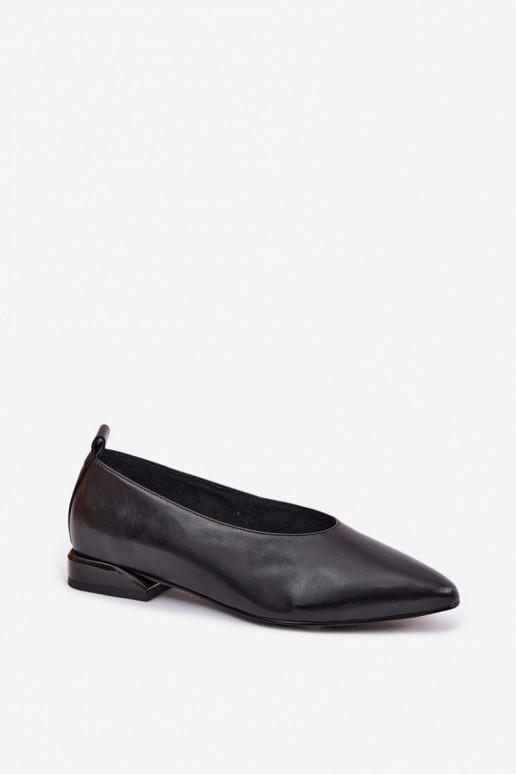 Ballerine con tacchi larghi colore nero Hoshi