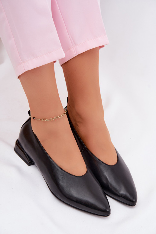 Ballerine nere con tacco largo Hoshi