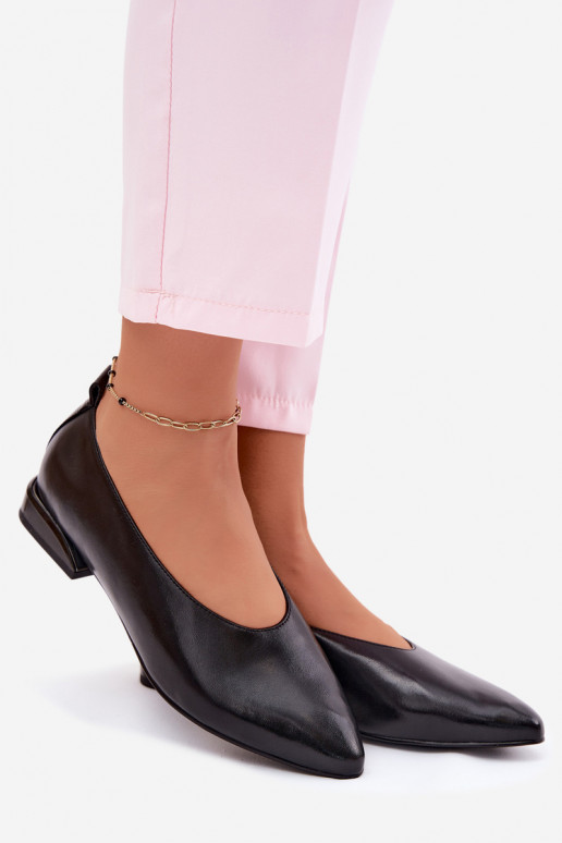 Ballerine nere con tacco largo Hoshi