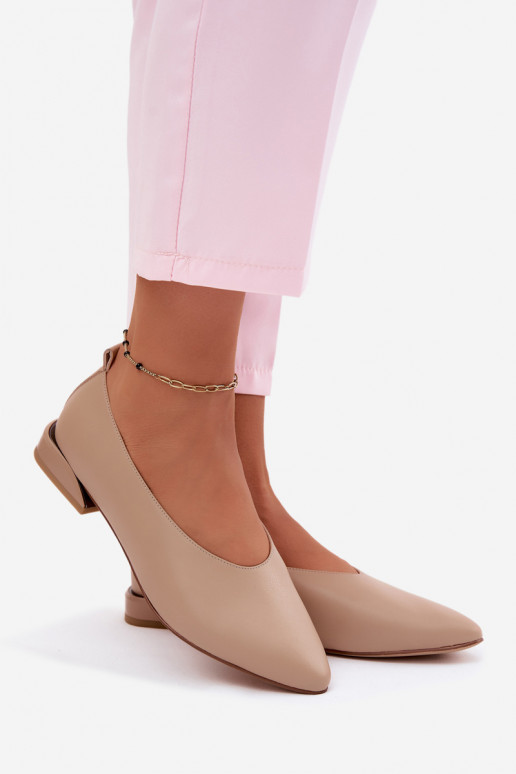 Ballerine sabbia con tacco largo Hoshi