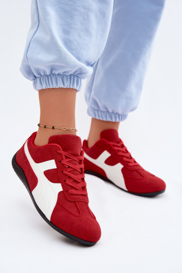 Scarpe rosse in stile sneaker per donne Tai