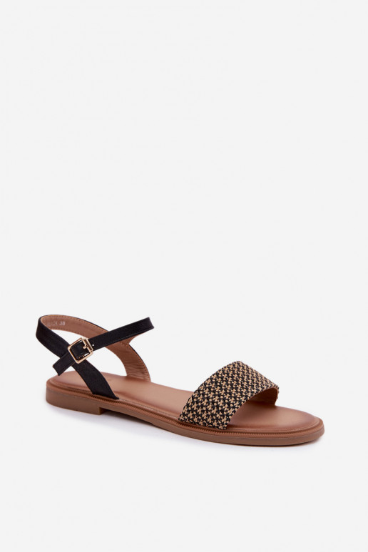 Sandali da donna con tacchi larghi colore nero Lumina