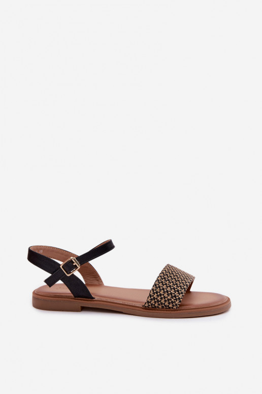 Sandali da donna con tacchi larghi colore nero Lumina