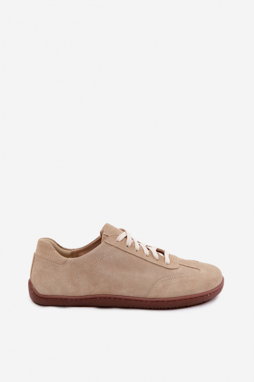 Scarpe casual in suede sintetico Barefoot Zazoo N1243 sabbia