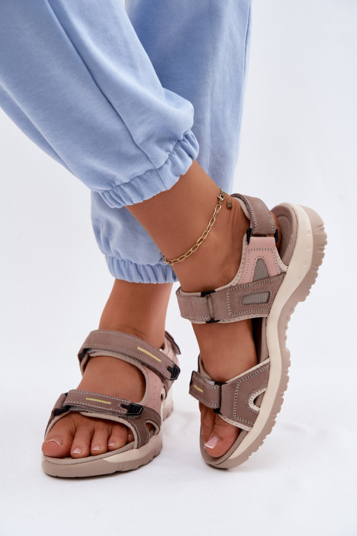 Sandali sportivi da donna McKeylor 95414 sabbia-rosa
