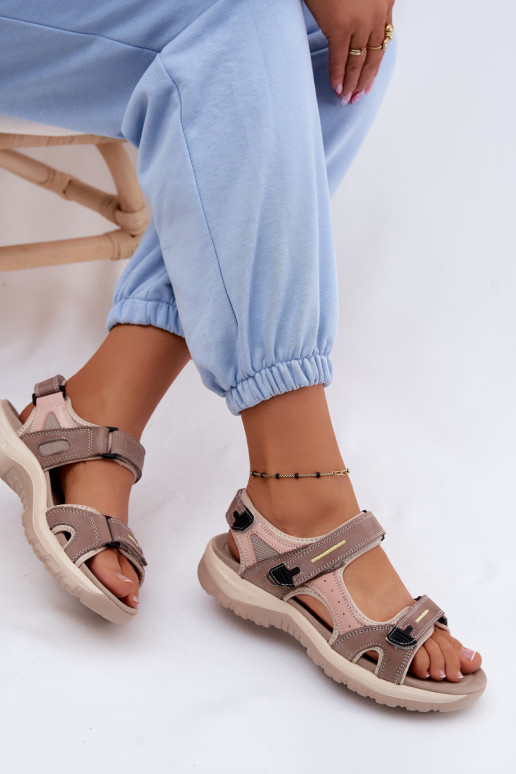 Sandali sportivi da donna McKeylor 95414 sabbia-rosa