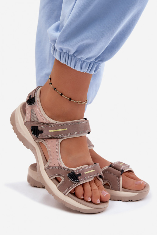 Sandali sportivi da donna McKeylor 95414 sabbia-rosa