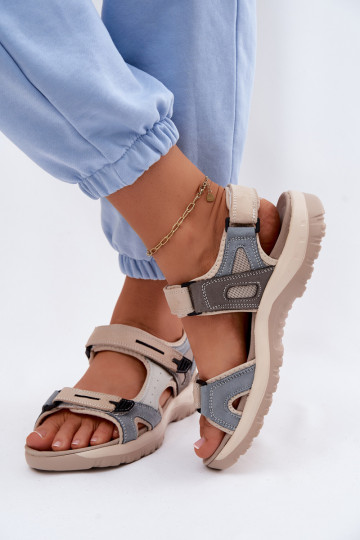 Sandali sportivi da donna McKeylor 95414 sabbia-blu