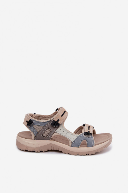 Sandali sportivi da donna McKeylor 95414 sabbia-blu