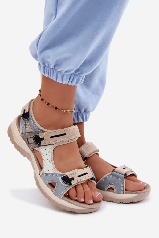 Sandali sportivi da donna McKeylor 95414 sabbia-blu