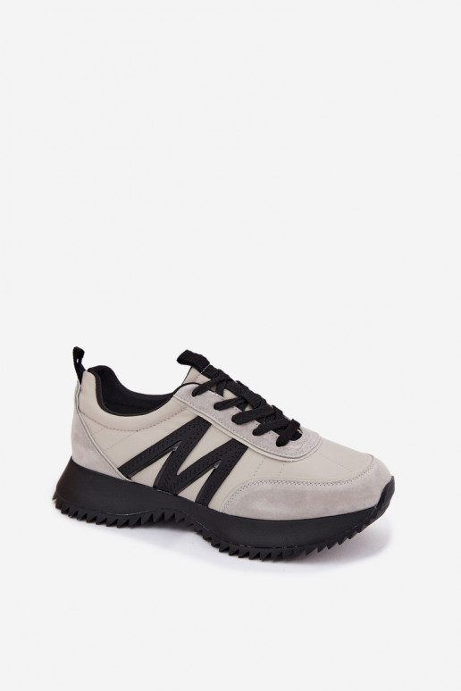 Sneakers in suede sintetico con piattaforma Vinceza 41521 grigi