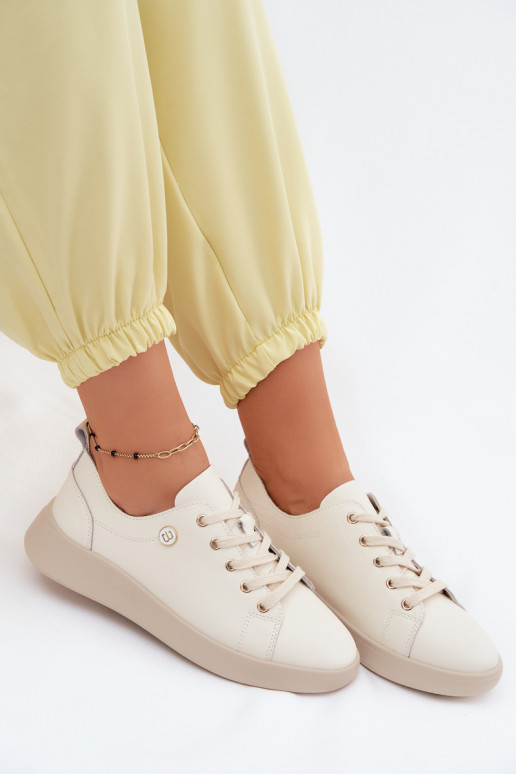 Pelle scarpe Femminile Vinceza 41508 colore avorio