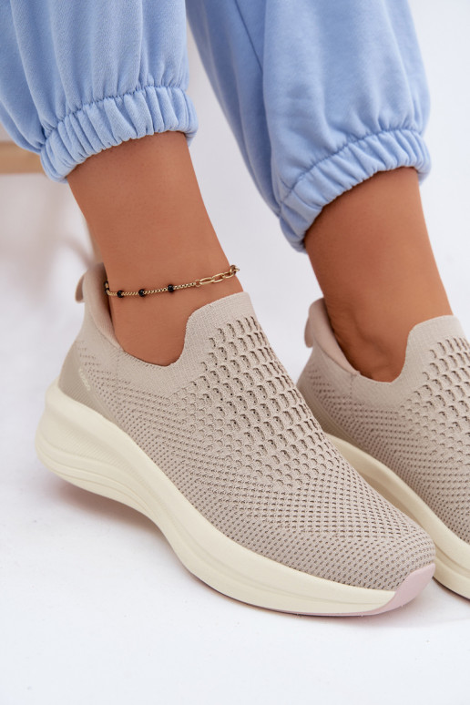 Un modello convincente Scarpe modello sneakers Femminile  Kobbo 102424 beige