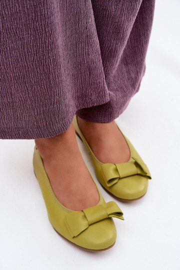 Ballerine con fiocchi color lime
