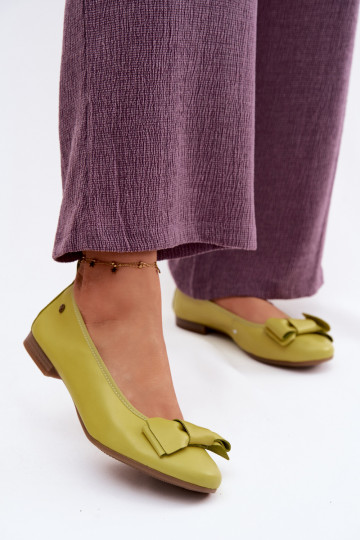 Ballerine con fiocchi color lime 2