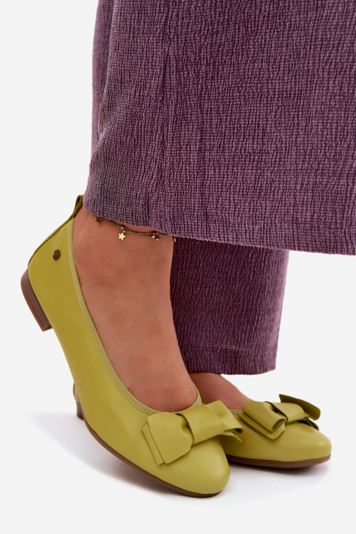 Ballerine con fiocchi color lime