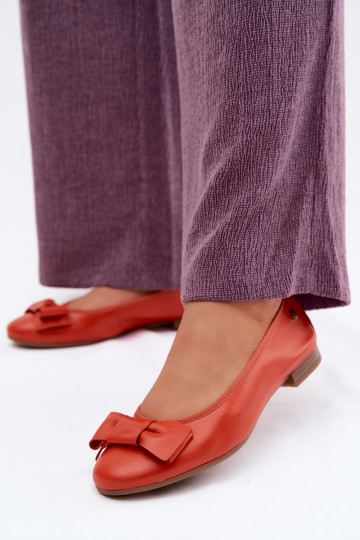 Ballerine con fiocchi arancioni