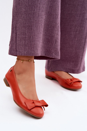 Ballerine con nastri Deveciejka P6802-18 colore arancione 2