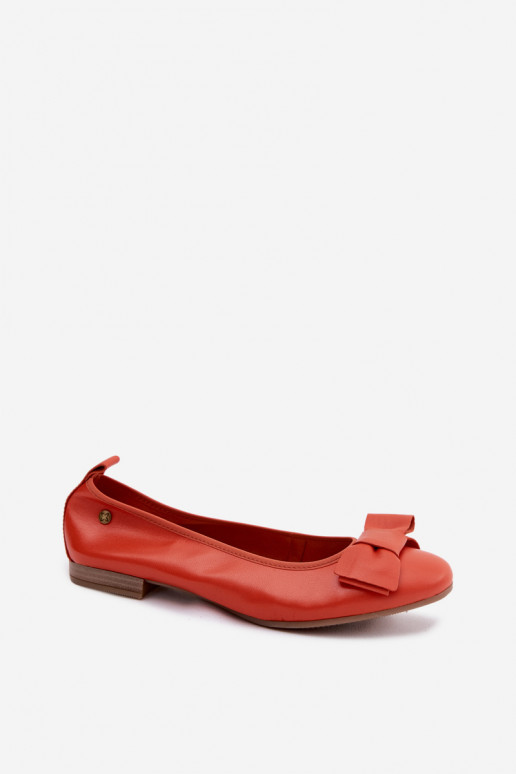 Ballerine con fiocchi arancioni