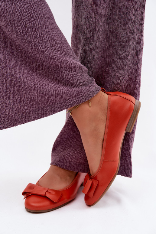 Ballerine con nastri Deveciejka P6802-18 colore arancione