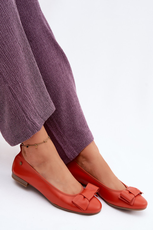 Ballerine con fiocchi arancioni