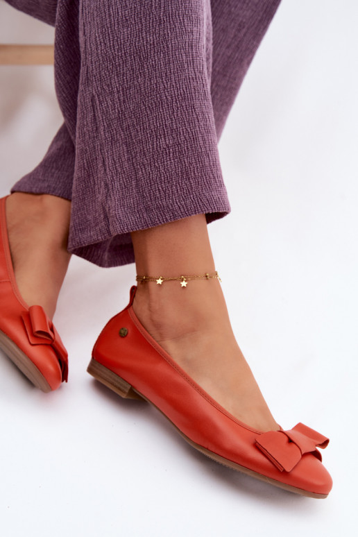 Ballerine con nastri Deveciejka P6802-18 colore arancione