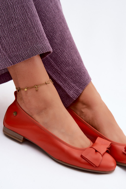 Ballerine con nastri Deveciejka P6802-18 colore arancione