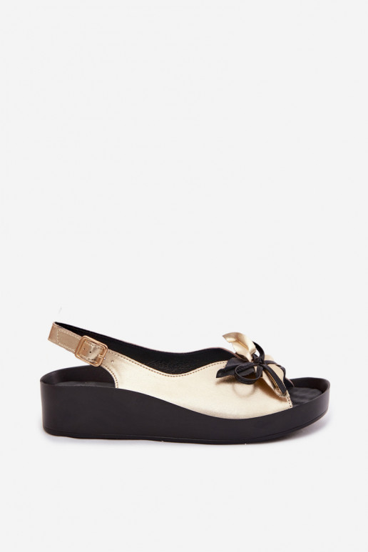 Sandali da donna con ornamenti S.Barski KV61-6045 colore oro