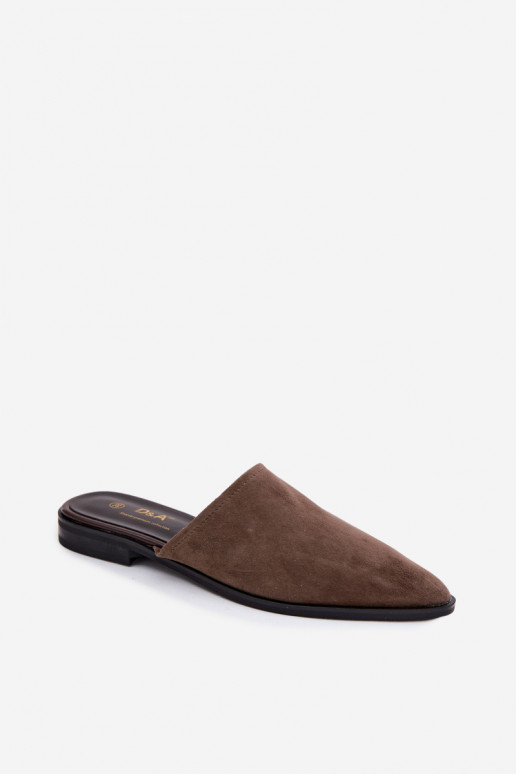 Mule in camoscio D&A JC61-1004 khaki