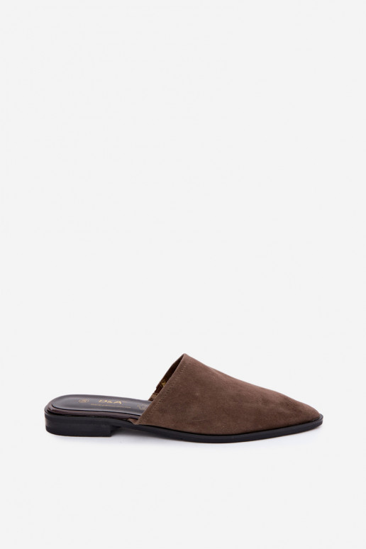 Mule in camoscio D&A JC61-1004 khaki