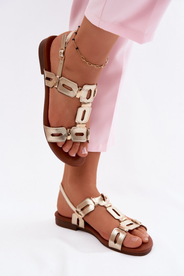 Sandali bassi da donna S.Barski PL61-0903 colore dorato