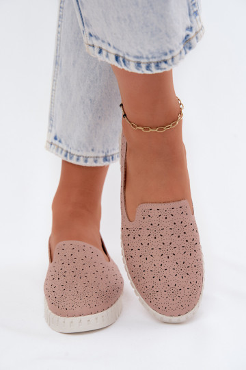 Scarpe slip-on perforate rosa Salty 2