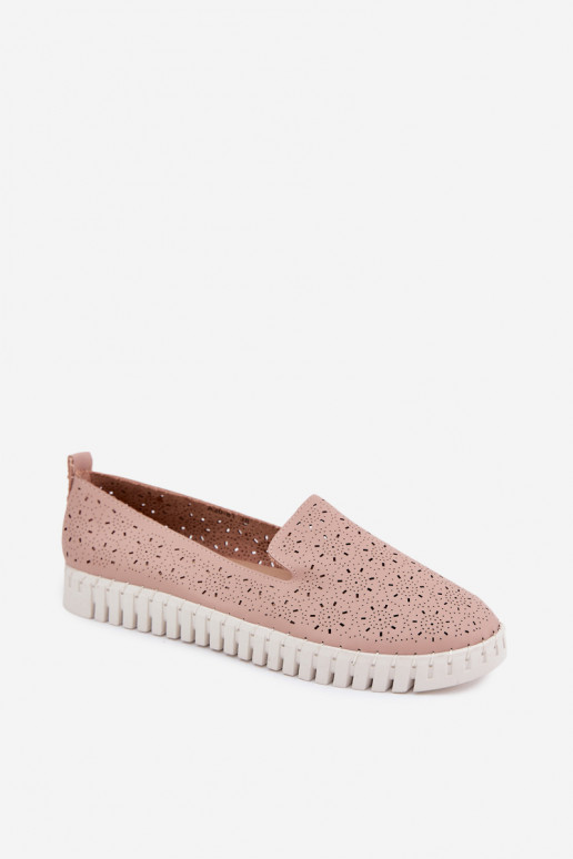 Scarpe slip-on perforate rosa Salty