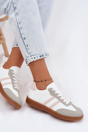Scarpe modello sneakers Femminile Bianco-colore rosa Seabell
