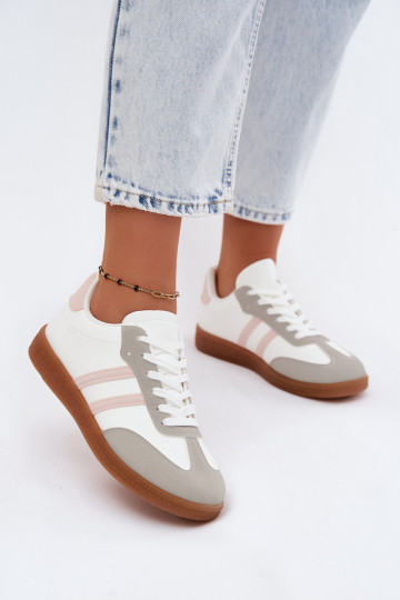 Scarpe modello sneakers Femminile Bianco-colore rosa Seabell 2