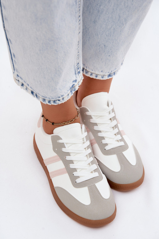 Scarpe modello sneakers Femminile Bianco-colore rosa Seabell