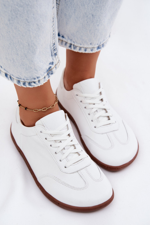 Pelle Scarpe per il tempo libero Barefoot Zazoo N1243 Colore bianco