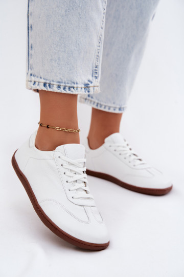 Pelle Scarpe per il tempo libero Barefoot Zazoo N1243 Colore bianco 2