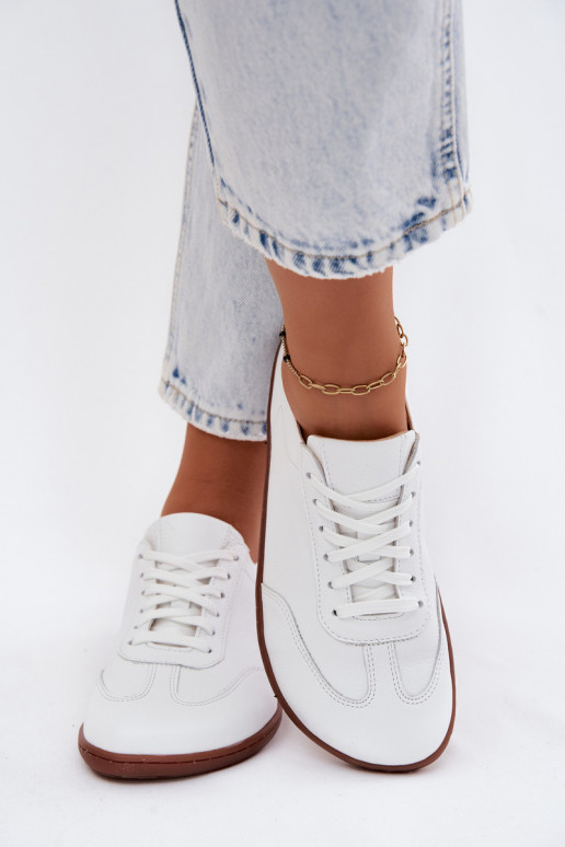 Pelle Scarpe per il tempo libero Barefoot Zazoo N1243 Colore bianco