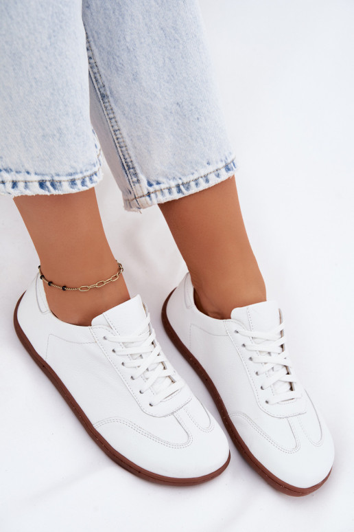 Pelle Scarpe per il tempo libero Barefoot Zazoo N1243 Colore bianco