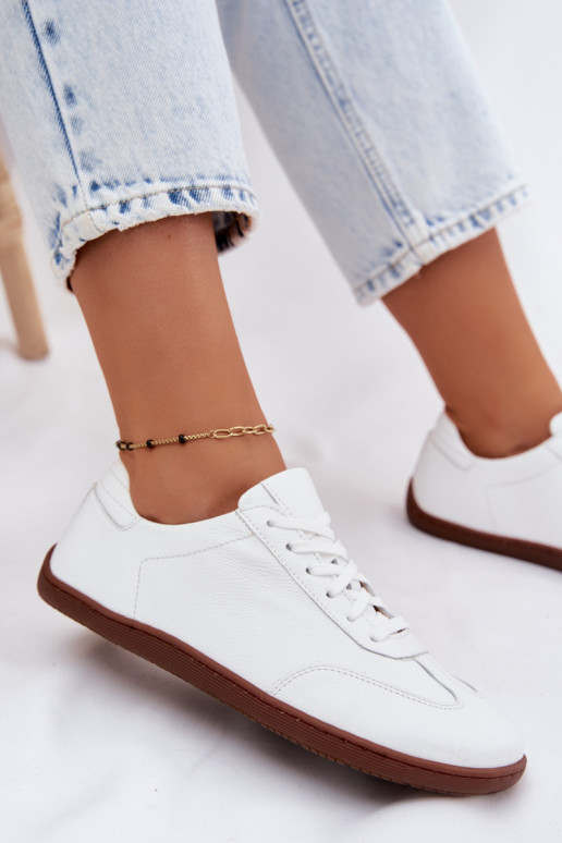 Pelle Scarpe per il tempo libero Barefoot Zazoo N1243 Colore bianco