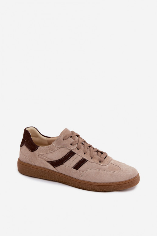 Sneakers in suede sabbia Zazoo N1176S2