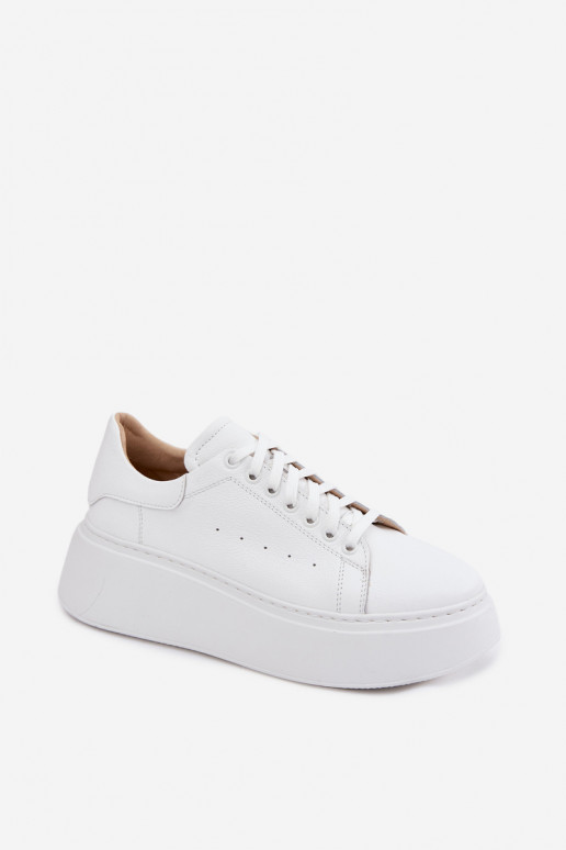 Sneakers bianchi con piattaforma Zazoo N408S2
