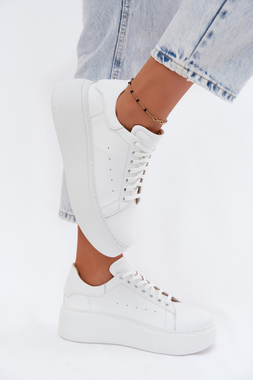 Sneakers bianchi con piattaforma Zazoo N408S2
