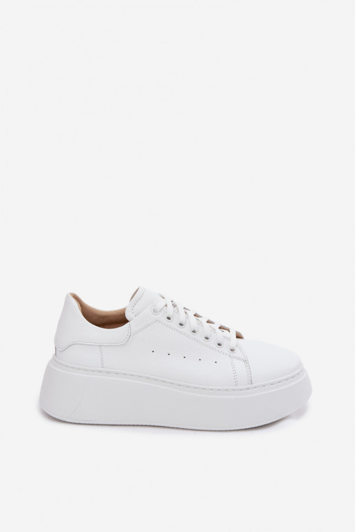 Sneakers bianchi con piattaforma Zazoo N408S2