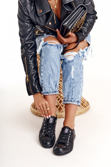 Sneakers in pelle da donna Big Star nere
