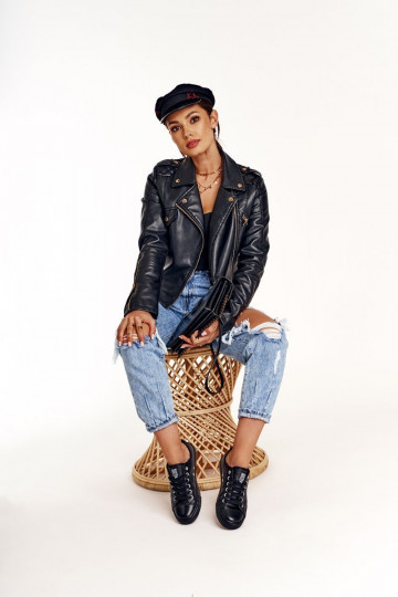 Sneakers in pelle da donna Big Star nere 2
