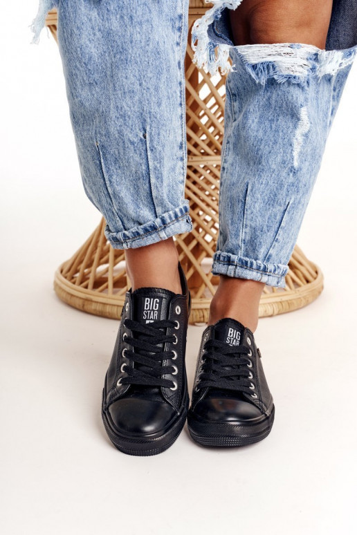 Sneakers in pelle da donna Big Star nere